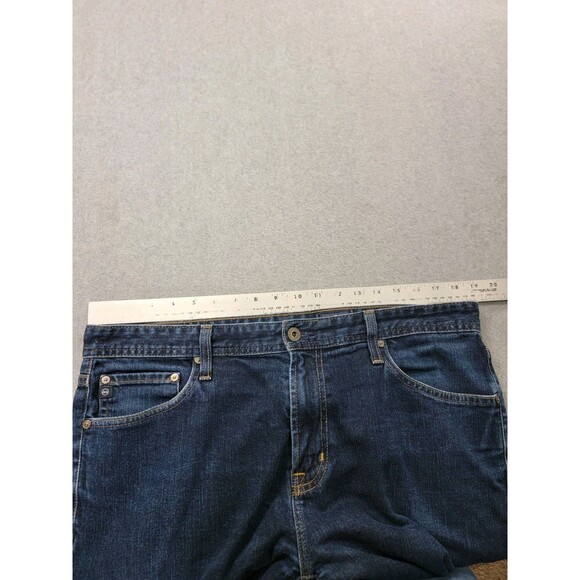 Adriano Goldschmied AG Jeans  Mens 38 36x32 Slim Straight Dark Blue Stretch USA - Picture 5 of 15